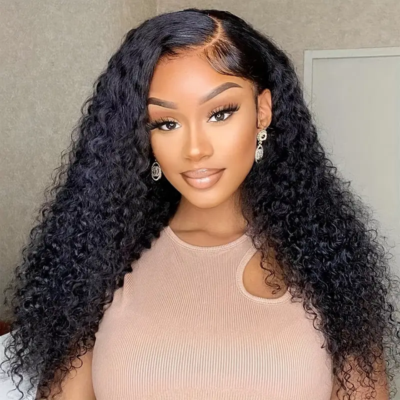 250% Density 5X5 Water Wave Lace Closure Wigs Human Hair Upgraded Glueless Wig Put On And Go Glueless Wigs Human Hair Pre Plucked Pre Cut Ready To Wear Glueless HD Lace Front Wigs For Women